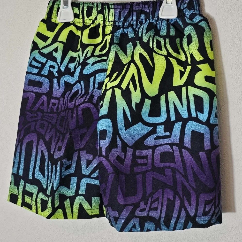 Under Armour Neon Graphic Boys Swim Trunks Size 5 NWT *Only Trunks